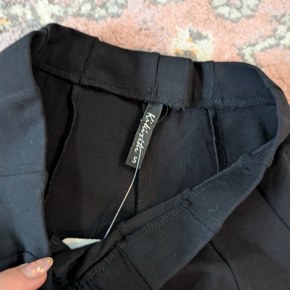 Kikiriki Black Elegant Black Midi A-Line Lola Skirt Pleats Full Skirt High Waist - Picture 4 of 8